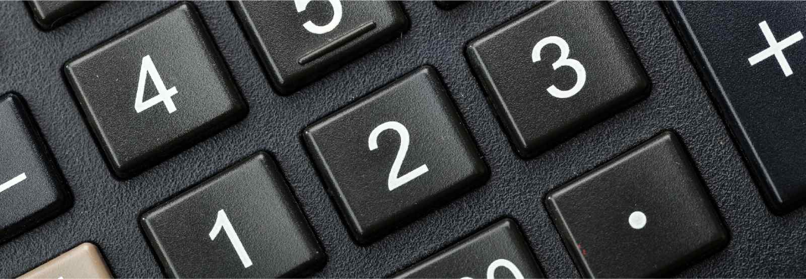 black calculator keypads