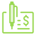 Icon illustration of a bank check