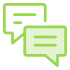 Icon illustration of chat bubbles